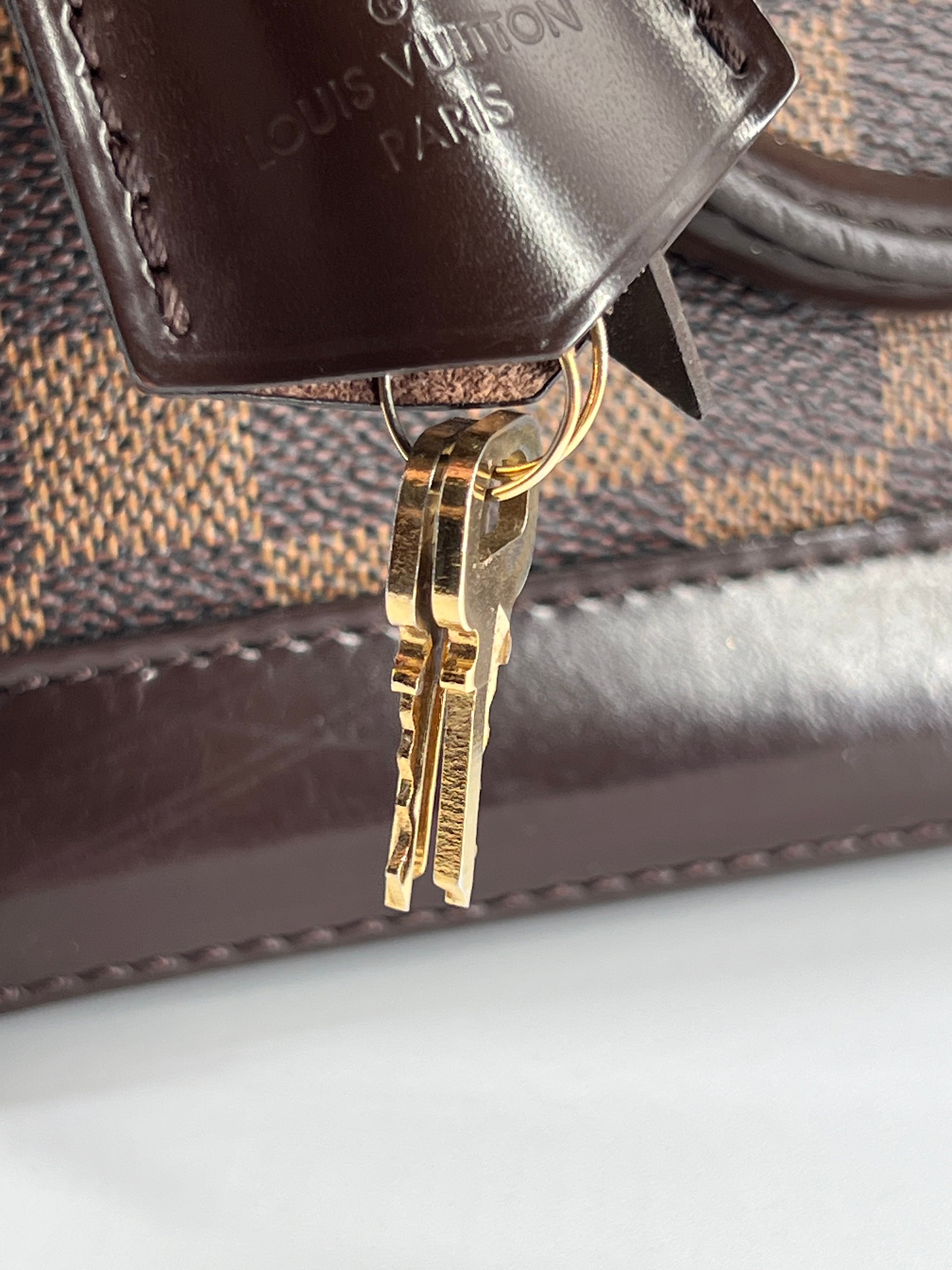 Louis Vuitton Alma BB Damier Ebene Canvas Handbag