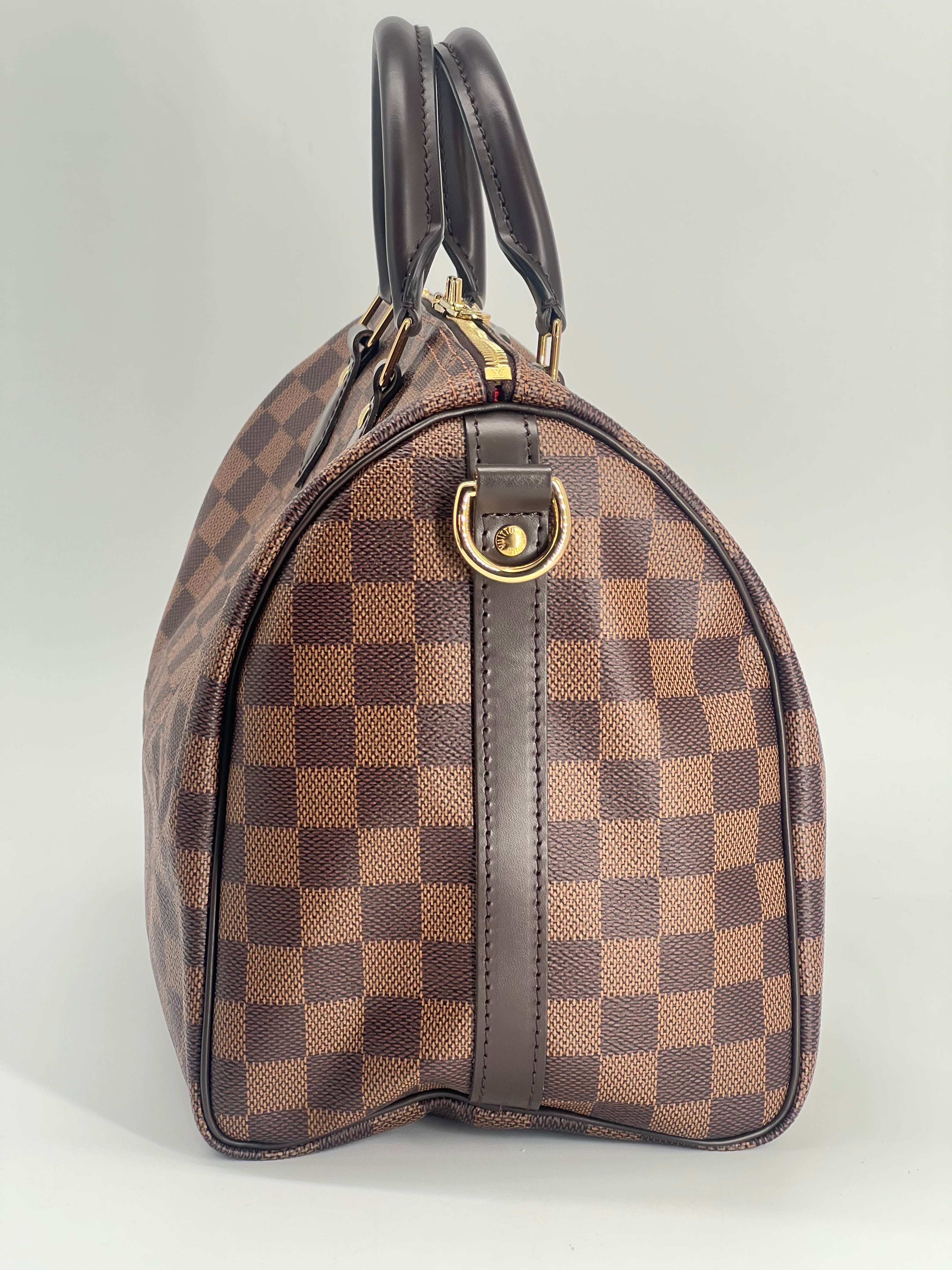 Louis Vuitton Speedy Bandouliere 30 Damier Ebene Canvas Bag