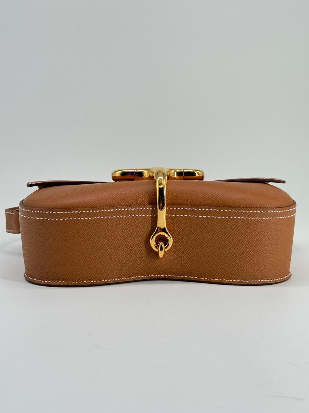 Hermes Epsom Della Cavalleria Elan Brown Leather Shoulder Bag Gold Hardware