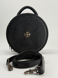 Chrome Hearts Leather Moon Black Shoulder Bag