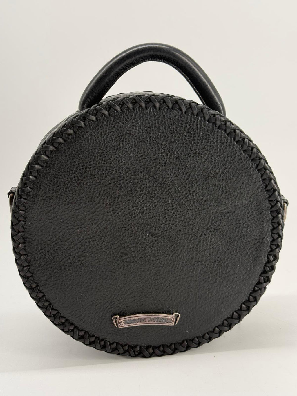 Chrome Hearts Leather Moon Black Shoulder Bag