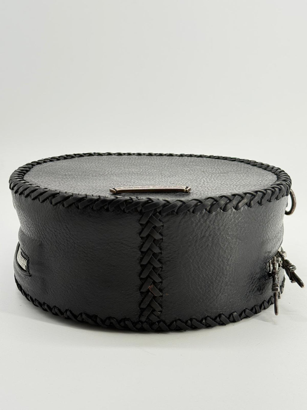 Chrome Hearts Leather Moon Black Shoulder Bag