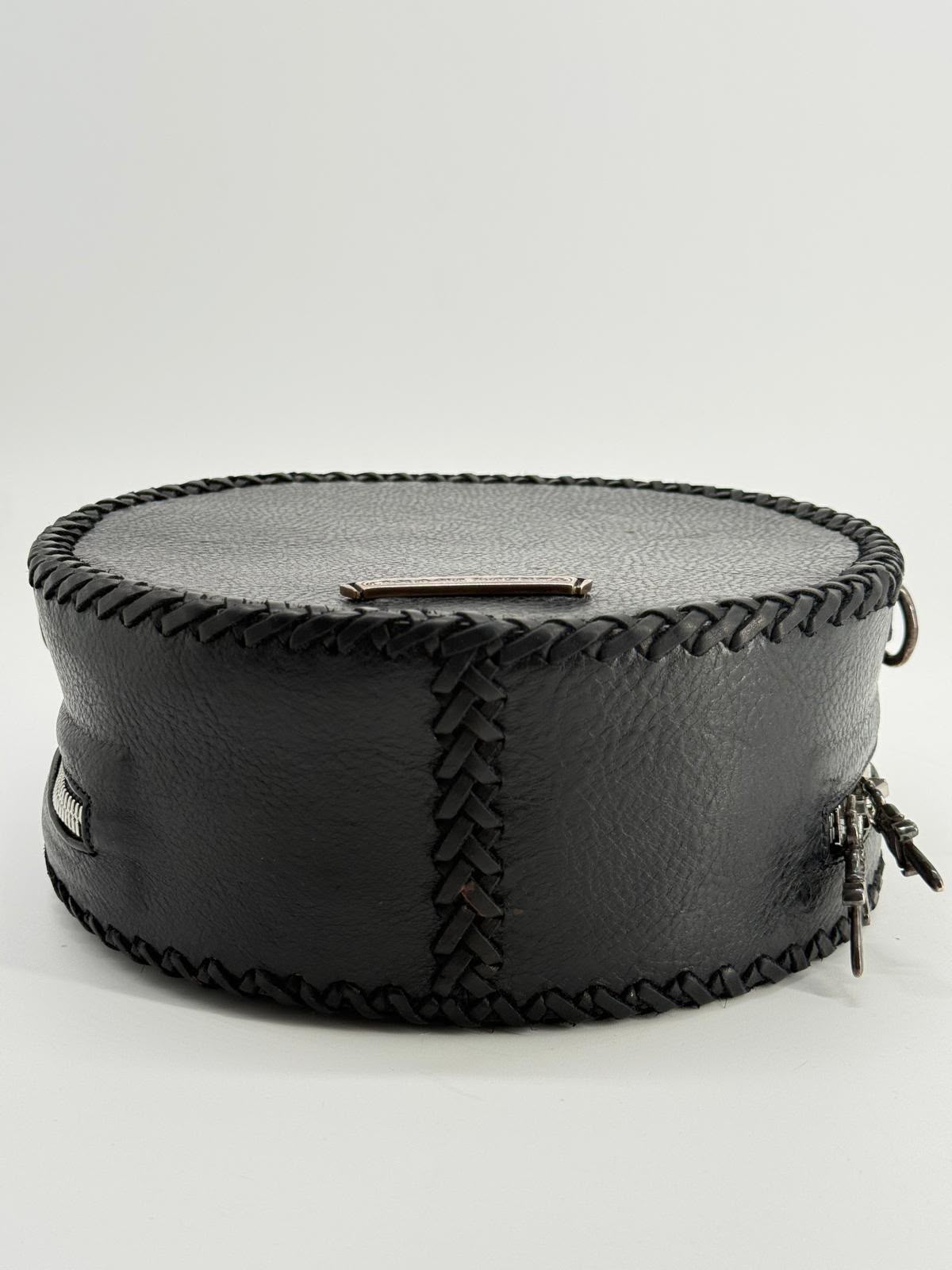 Chrome Hearts Leather Moon Black Shoulder Bag