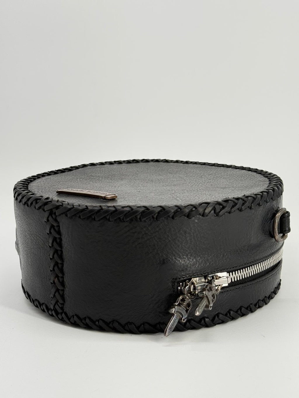 Chrome Hearts Leather Moon Black Shoulder Bag
