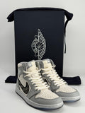 Dior x Air Jordan 1 High Leather Sneakers Size EU 42.5
