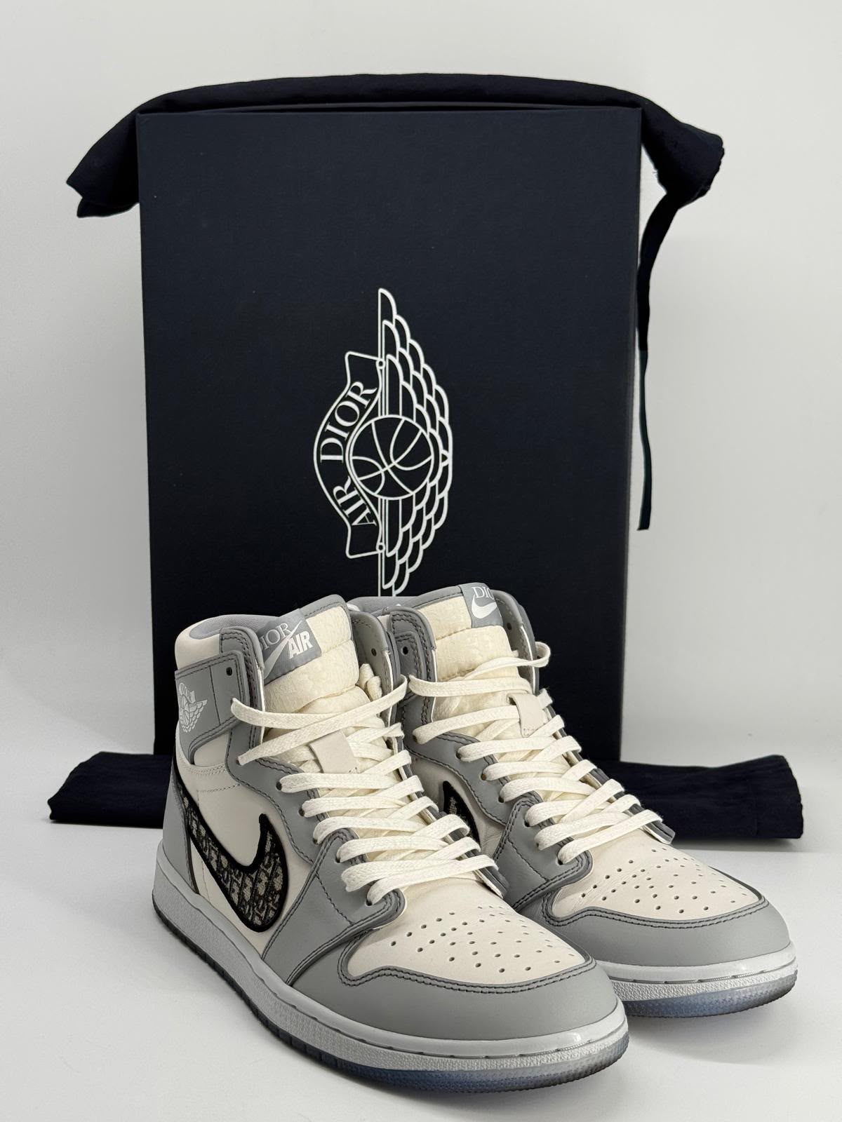 Dior x Air Jordan 1 High Leather Sneakers Size EU 42.5