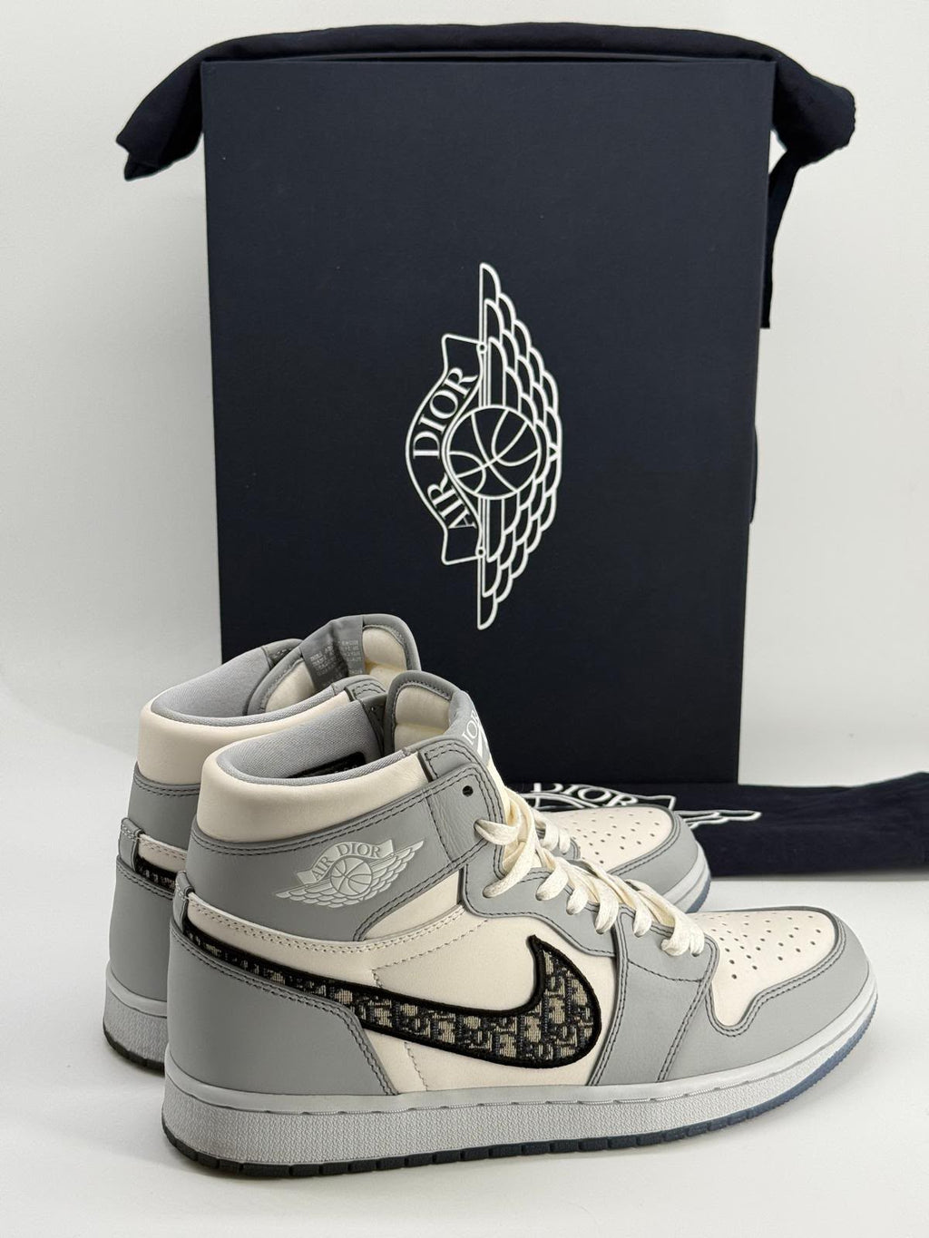 Dior x Air Jordan 1 High Leather Sneakers Size EU 42.5