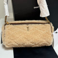 Saint Laurent Sade Mini Tube Shearling Shoulder Bag