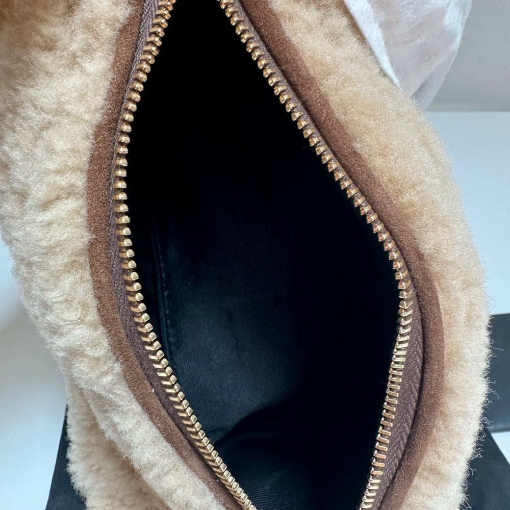 Saint Laurent Sade Mini Tube Shearling Shoulder Bag