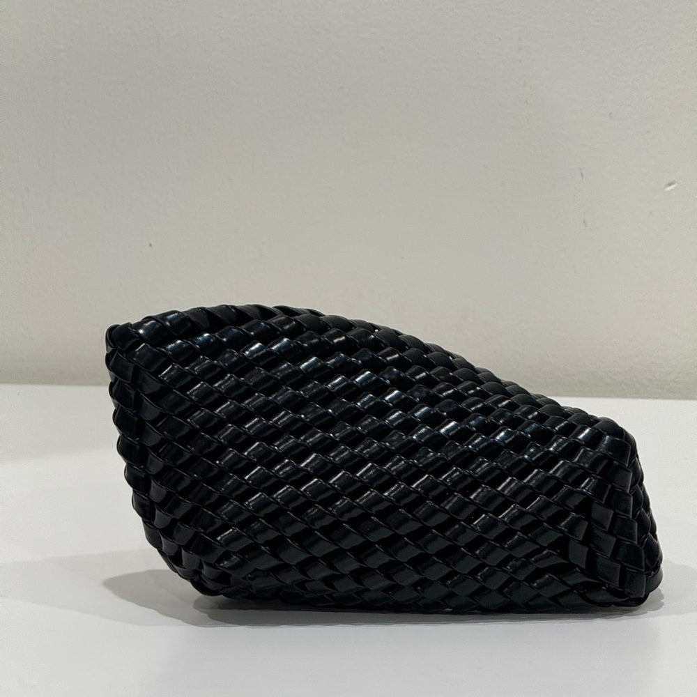Bottega Veneta Intrecciato Twist Clutch Black