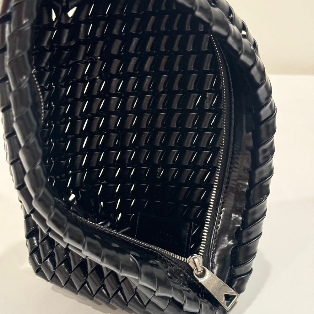 Bottega Veneta Intrecciato Twist Clutch Black
