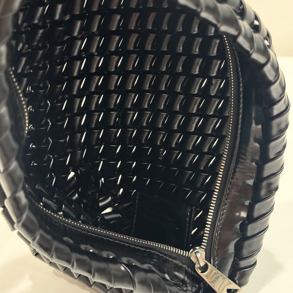Bottega Veneta Intrecciato Twist Clutch Black