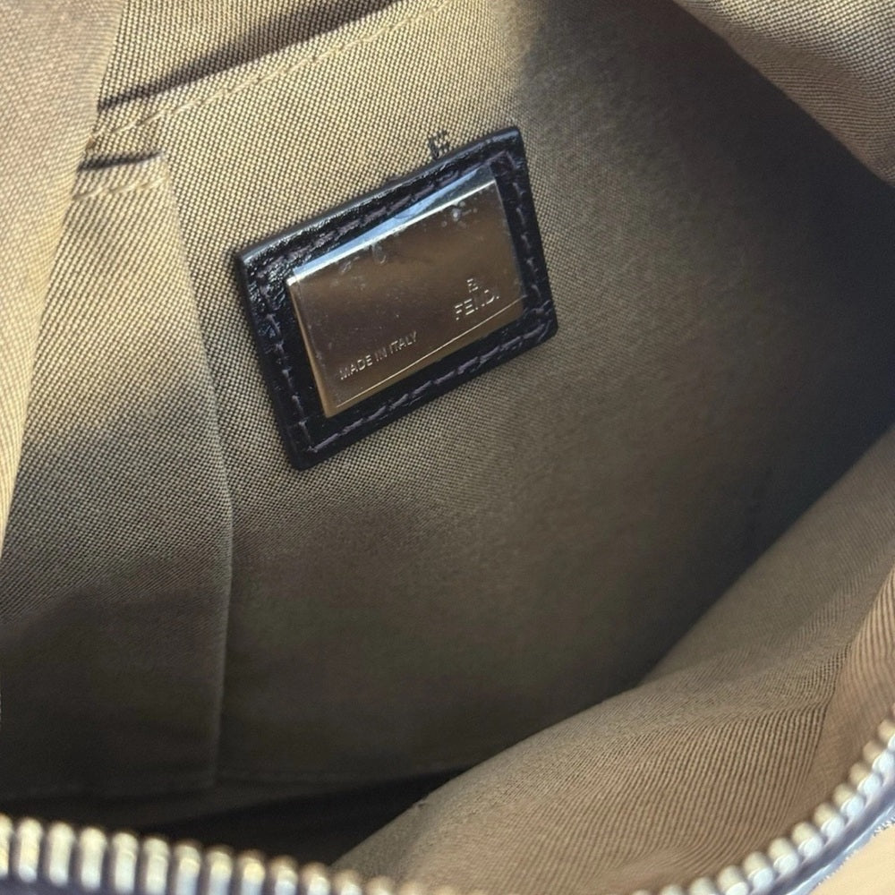 Fendi Chef Zip Crossbody Bag Zucca Canvas