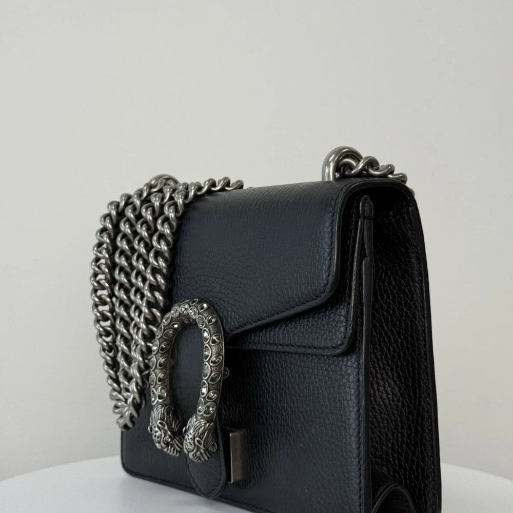 Gucci Dionysus Crossbody Mini Black Leather Bag