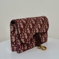 DIOR Oblique Saddle Belt Bag Bordeaux Red
