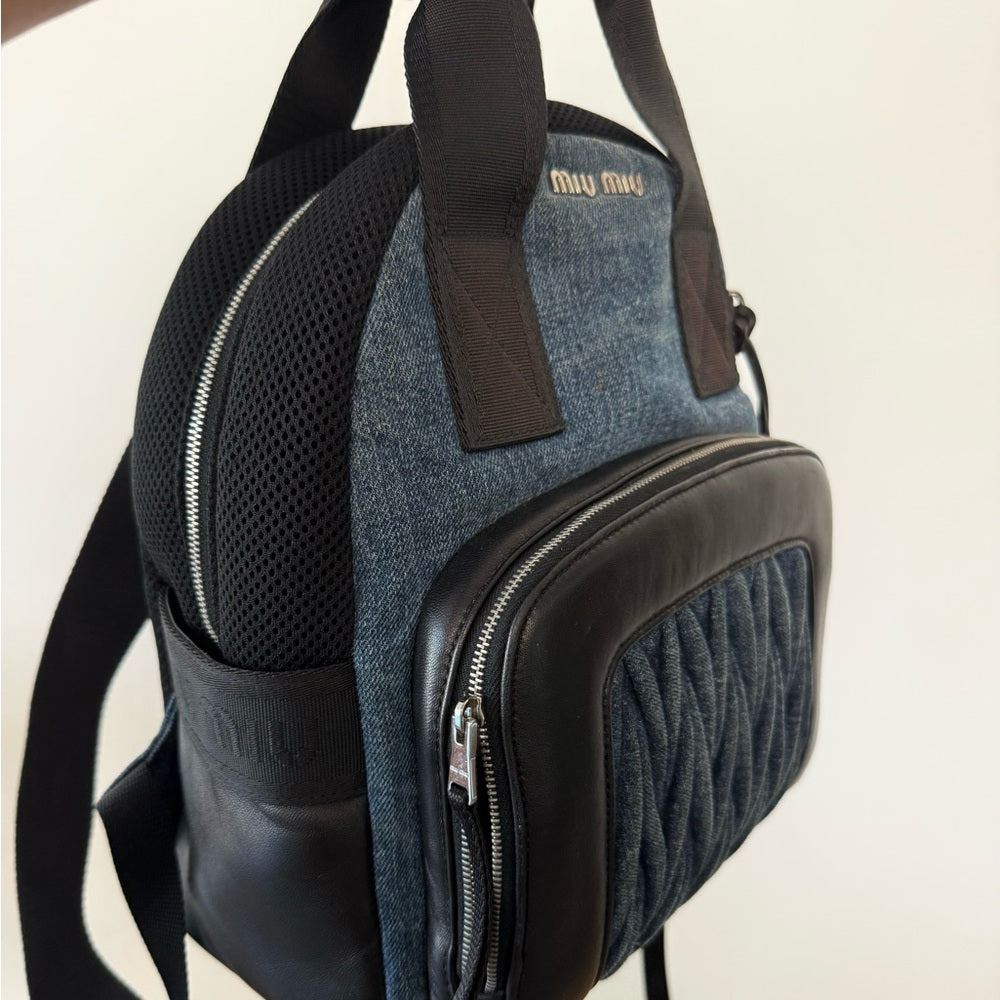 Miu Miu Denim Small Backpack