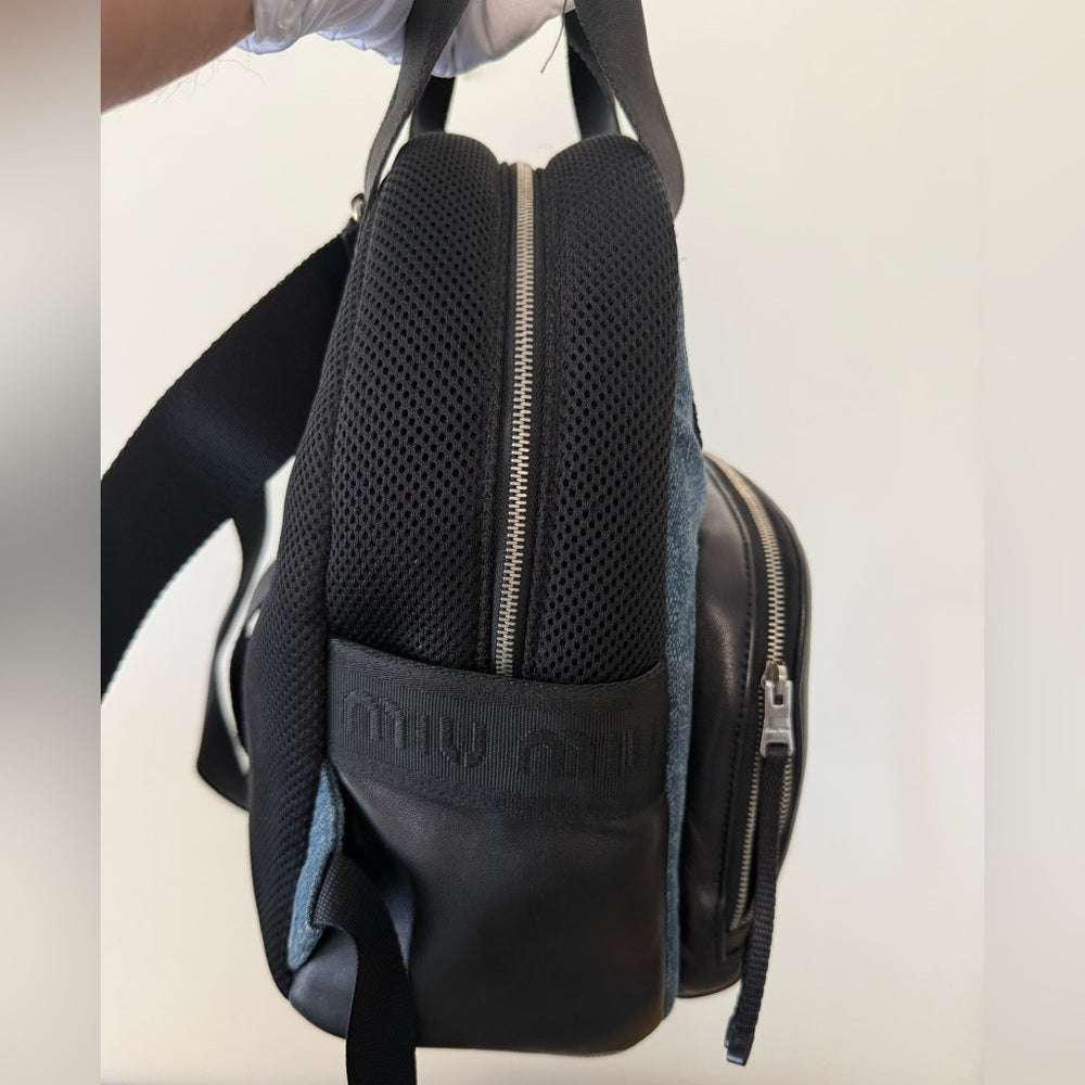 Miu Miu Denim Small Backpack