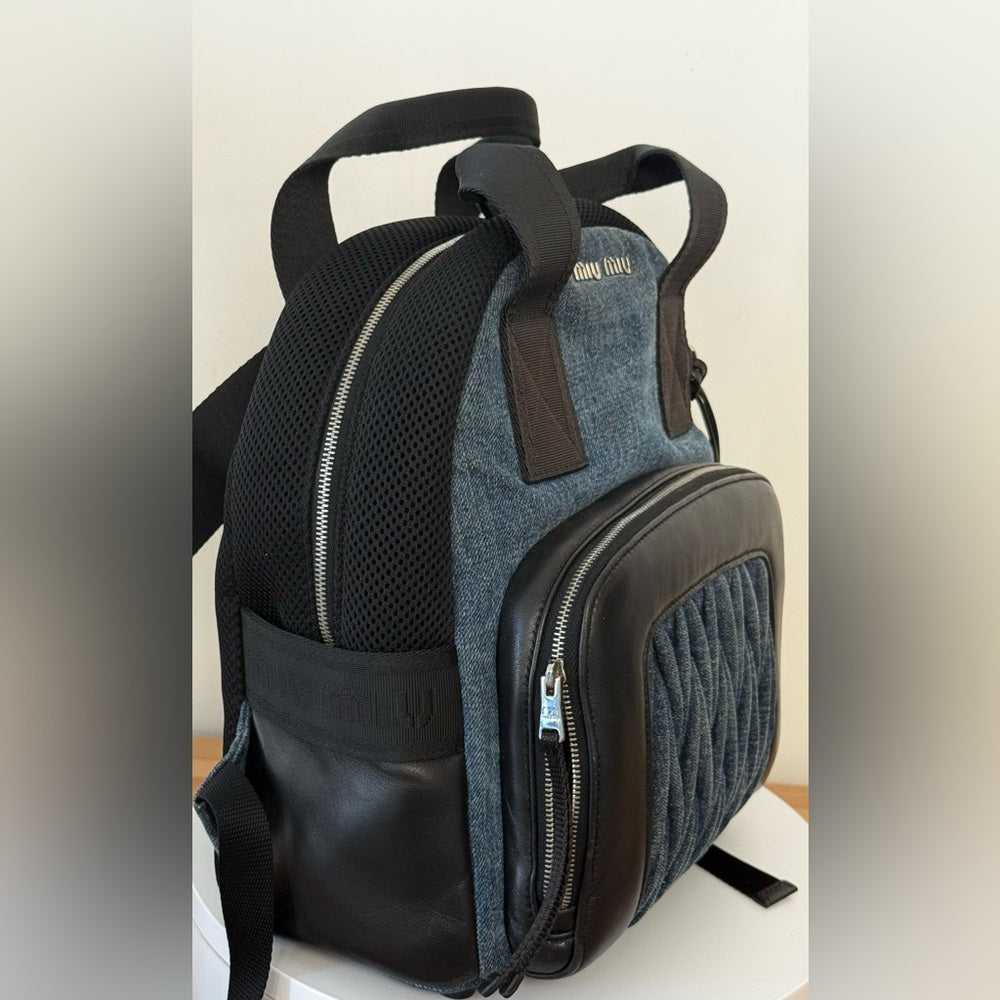 Miu Miu Denim Small Backpack