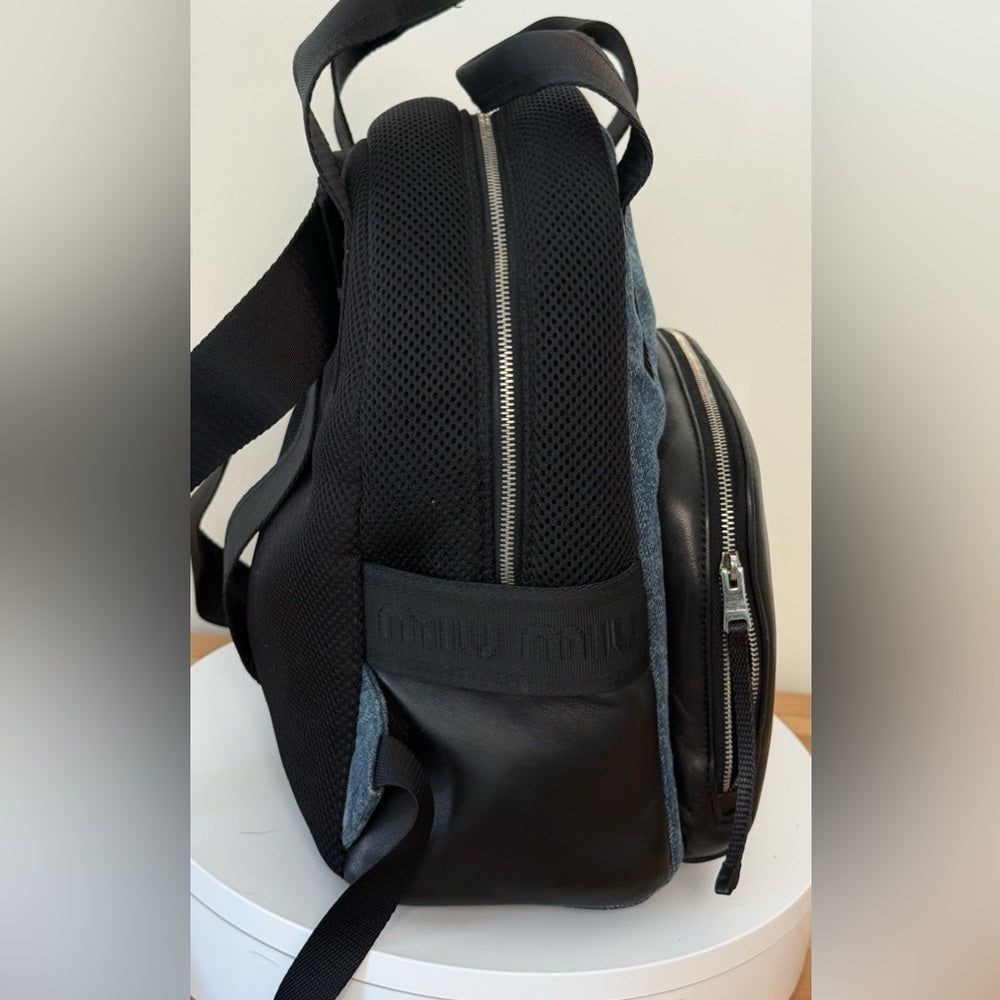 Miu Miu Denim Small Backpack