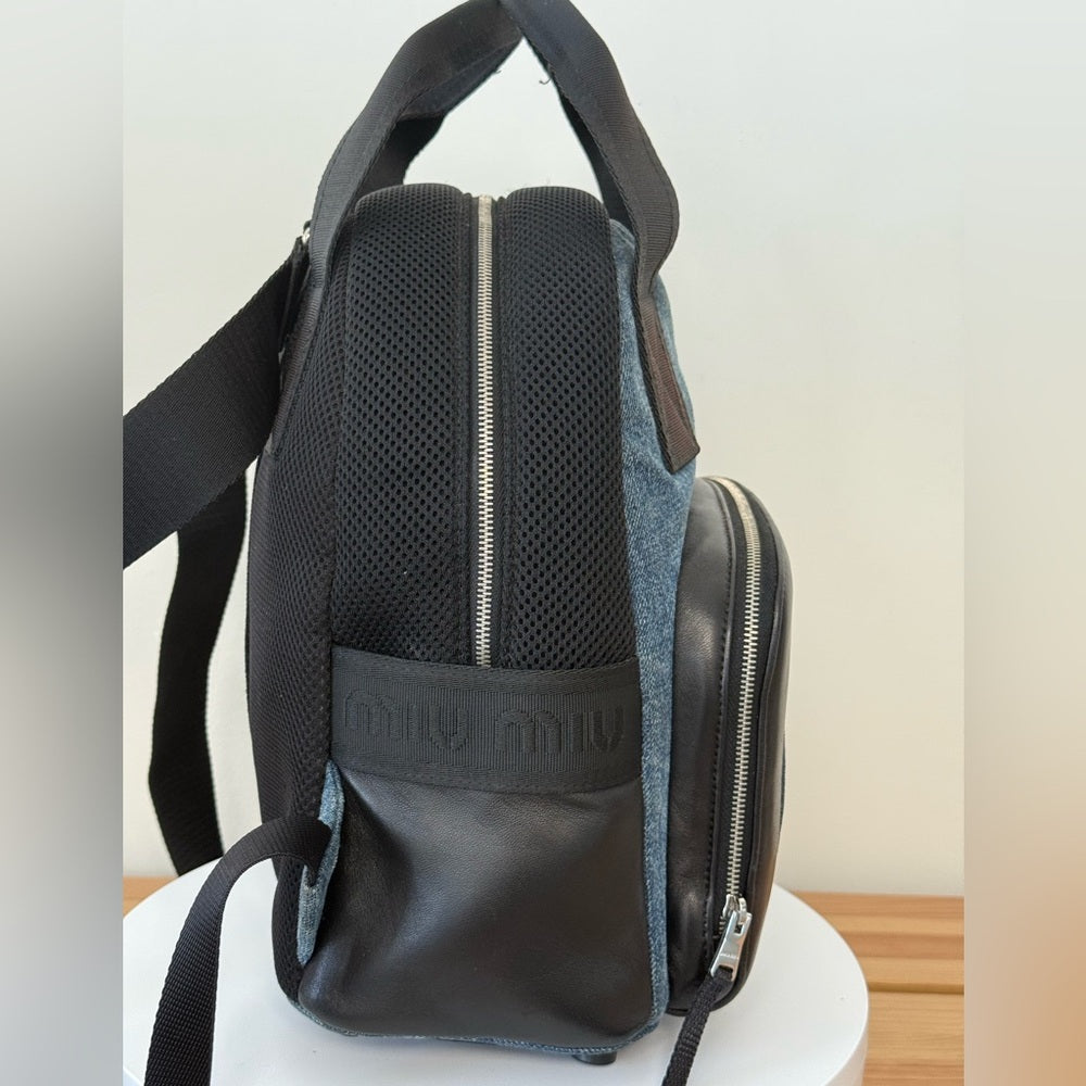 Miu Miu Denim Small Backpack