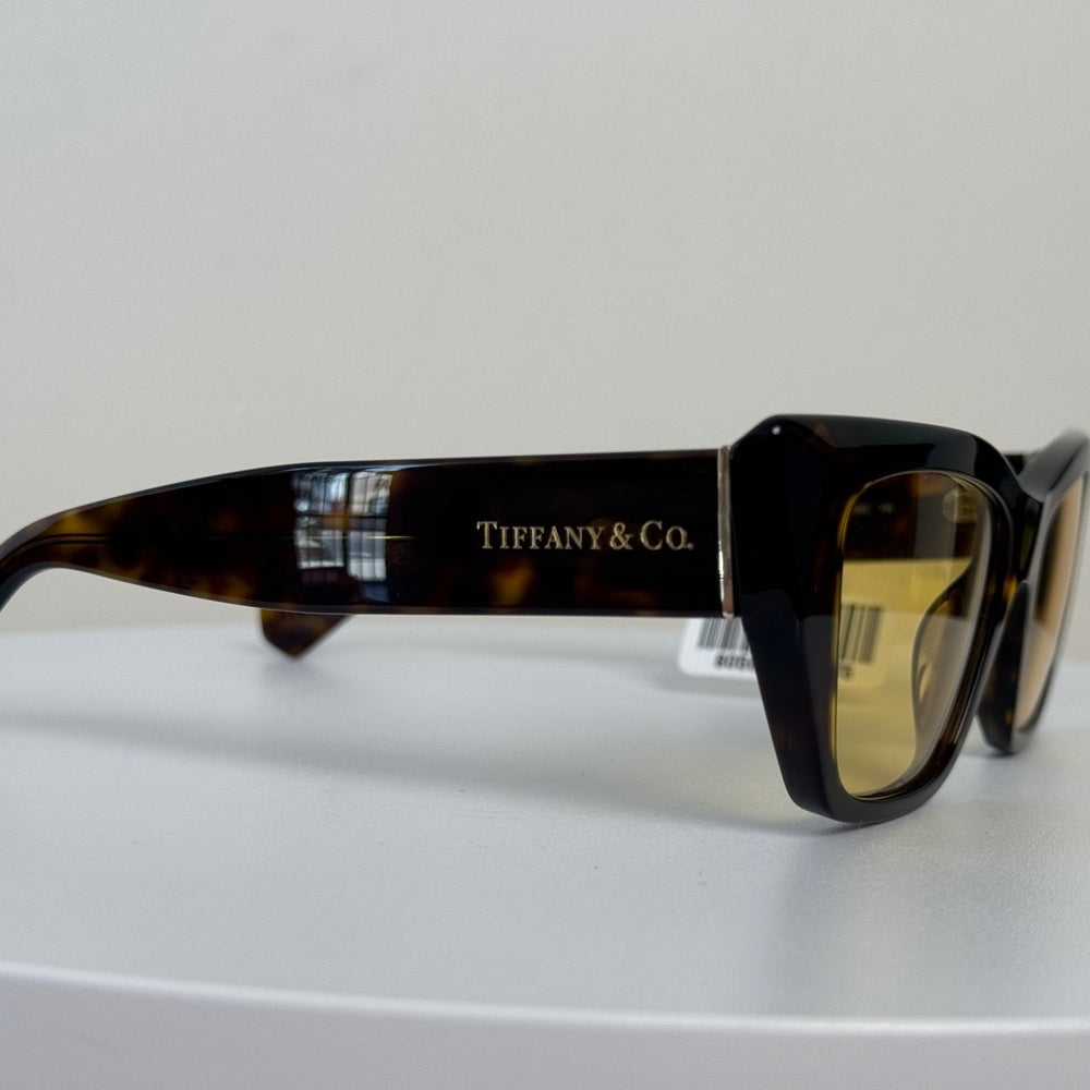 Tiffany Co Eyeglasses Sunglasses in Tortoise Acetate with Yellow Lenses TF4230