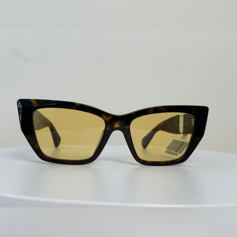 Tiffany Co Eyeglasses Sunglasses in Tortoise Acetate with Yellow Lenses TF4230