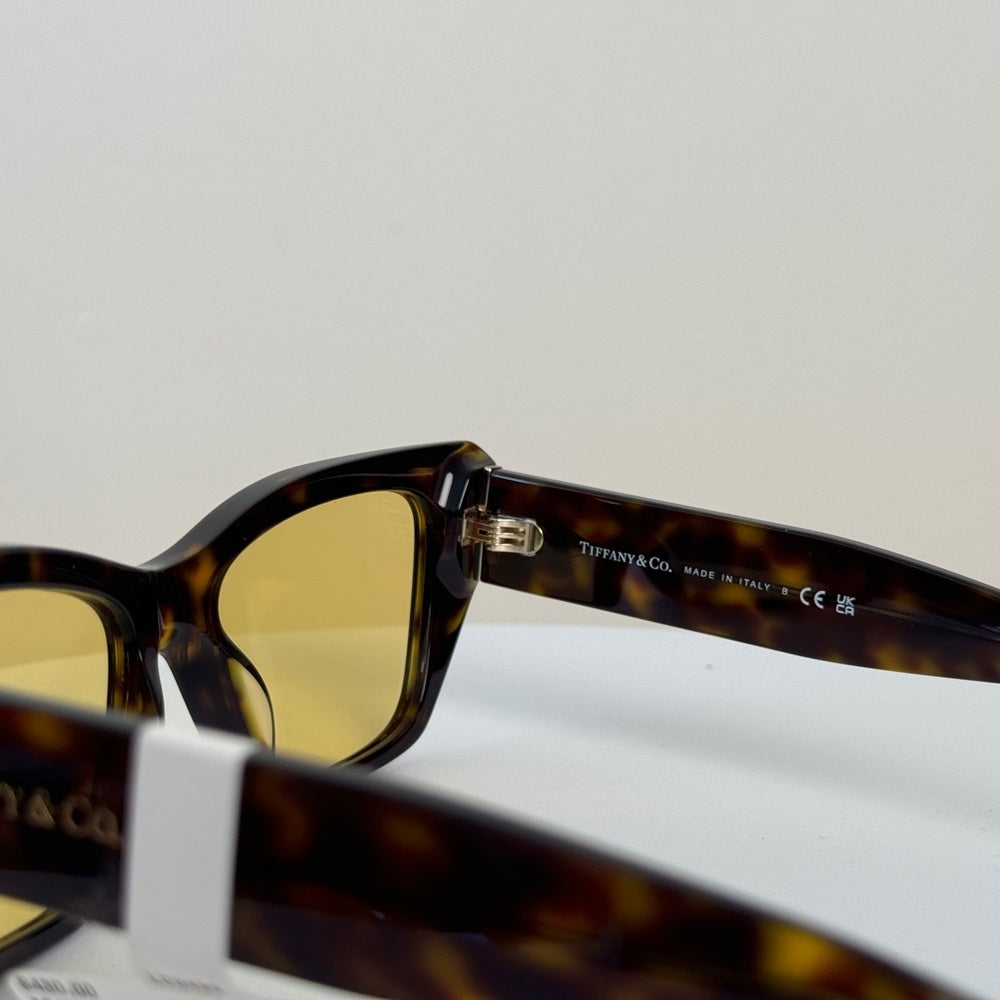 Tiffany Co Eyeglasses Sunglasses in Tortoise Acetate with Yellow Lenses TF4230