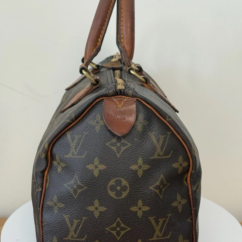 Louis Vuitton Speedy 25 Brown Canvas Bag