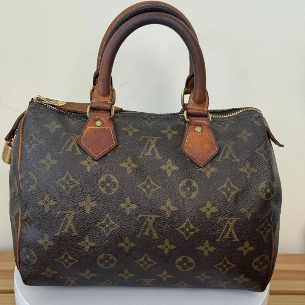 Louis Vuitton Speedy 25 Brown Canvas Bag