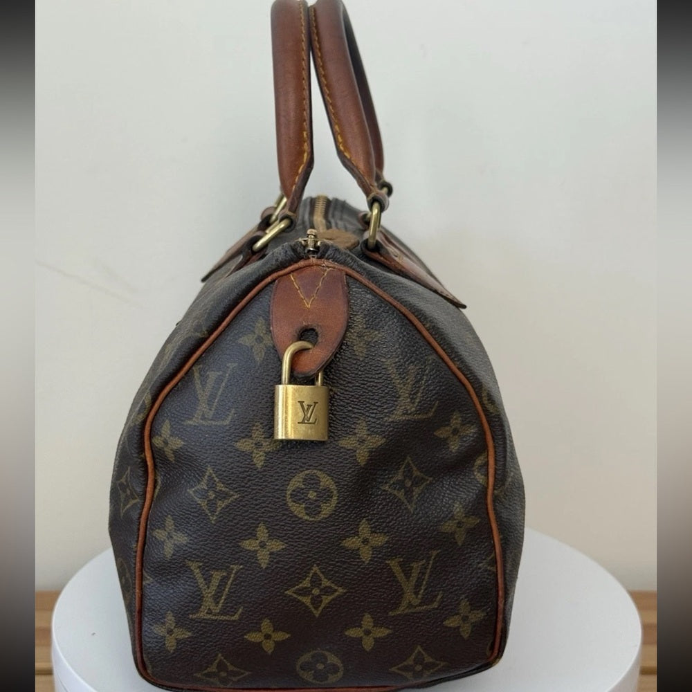 Louis Vuitton Speedy 25 Brown Canvas Bag