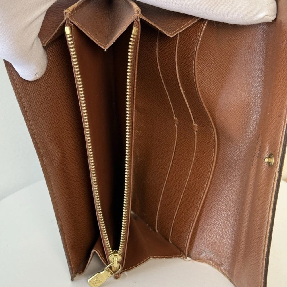 Louis Vuitton Porte Monnaie Monogram Pochette Credit Long Wallet