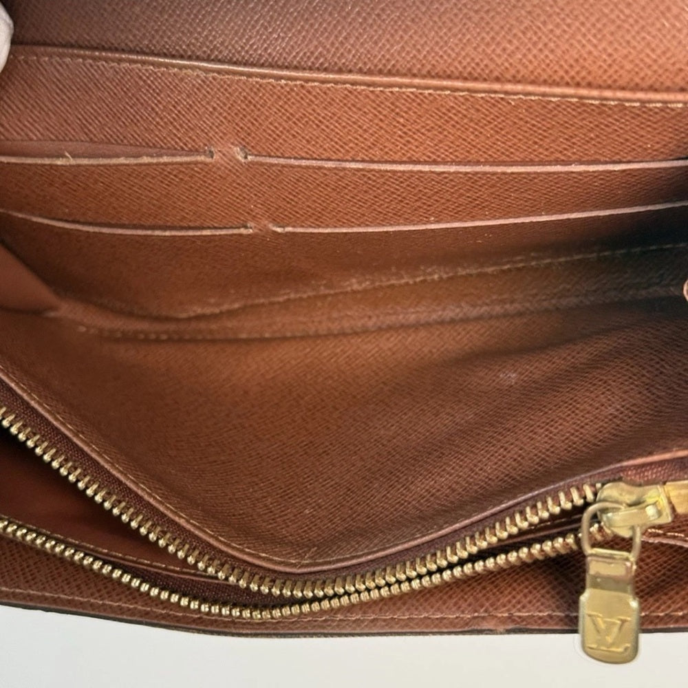 Louis Vuitton Porte Monnaie Monogram Pochette Credit Long Wallet