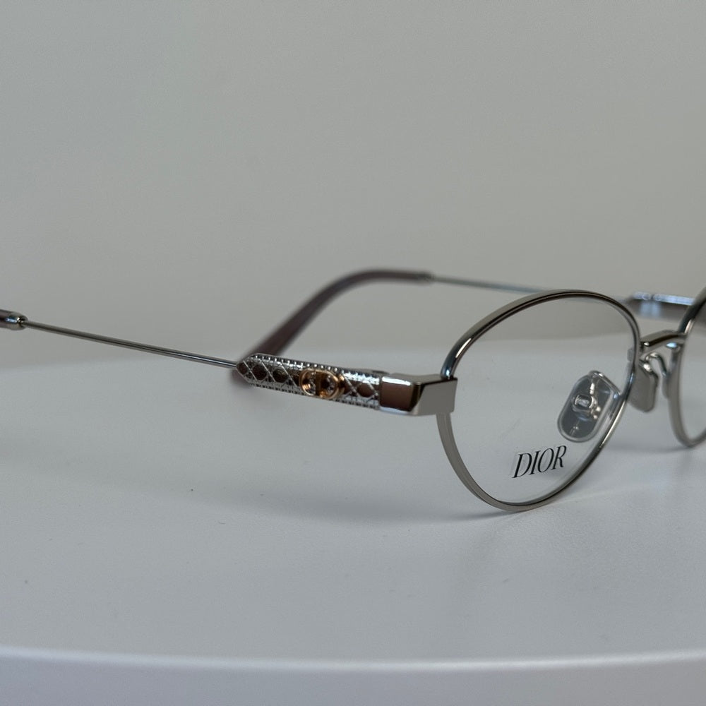 Dior Eyeglasses Silver Cannage Frame F000 51/19 140 NEW