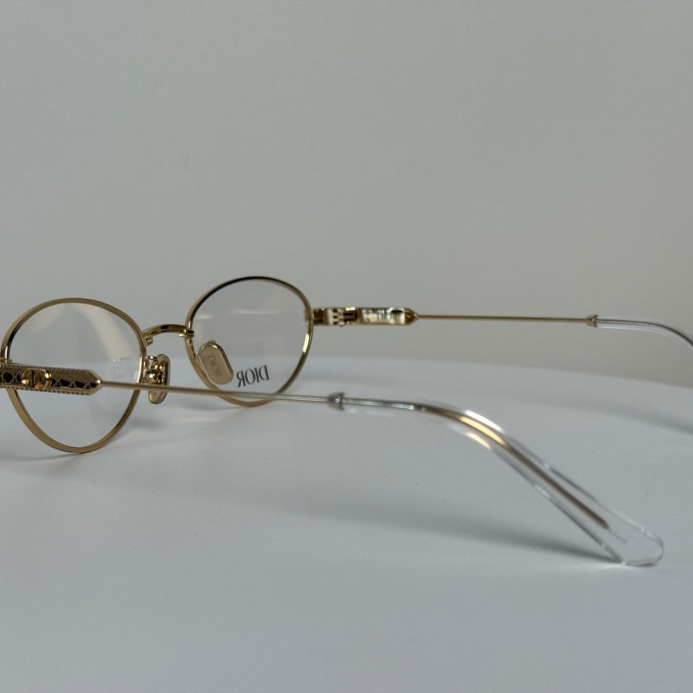 Dior Eyeglasses Gold Frame Cannage O B000 51/19 140