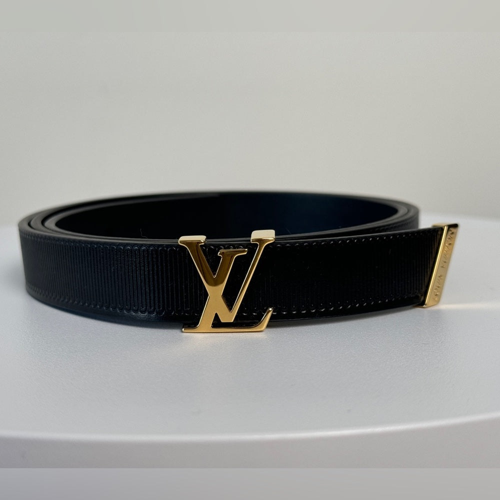 Louis Vuitton Black Leather Women's Belt 85/34