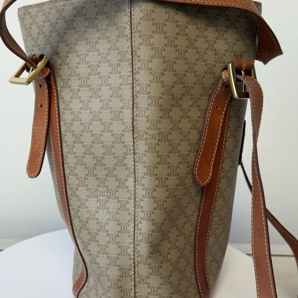 CELINE Macadam Coated Canvas tote bag