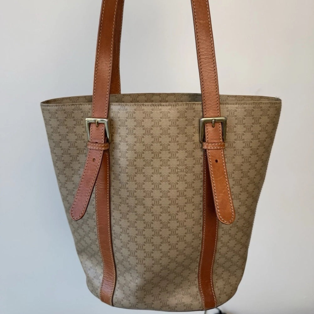 CELINE Macadam Coated Canvas tote bag