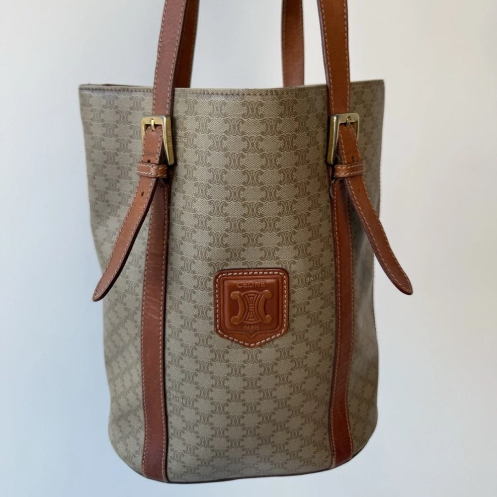 CELINE Macadam Coated Canvas tote bag