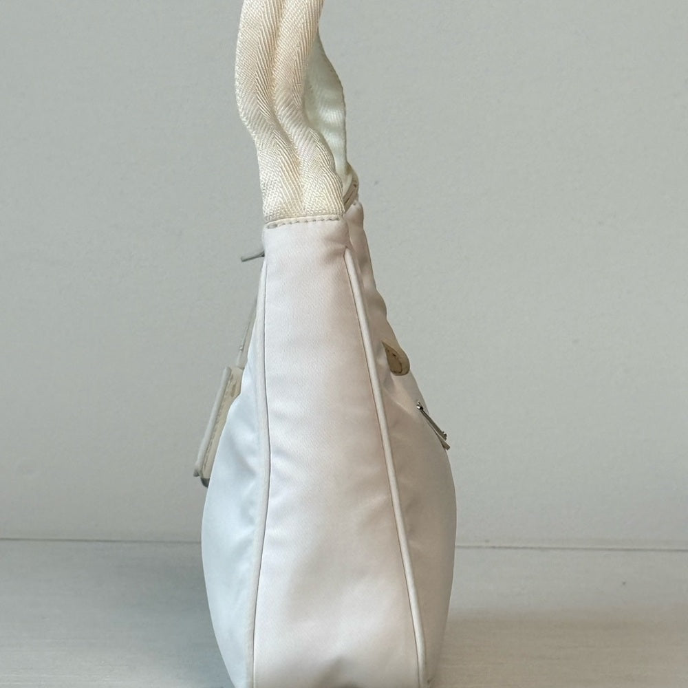 PRADA Tessuto Nylon Mini Re-Edition 2000 Bag White