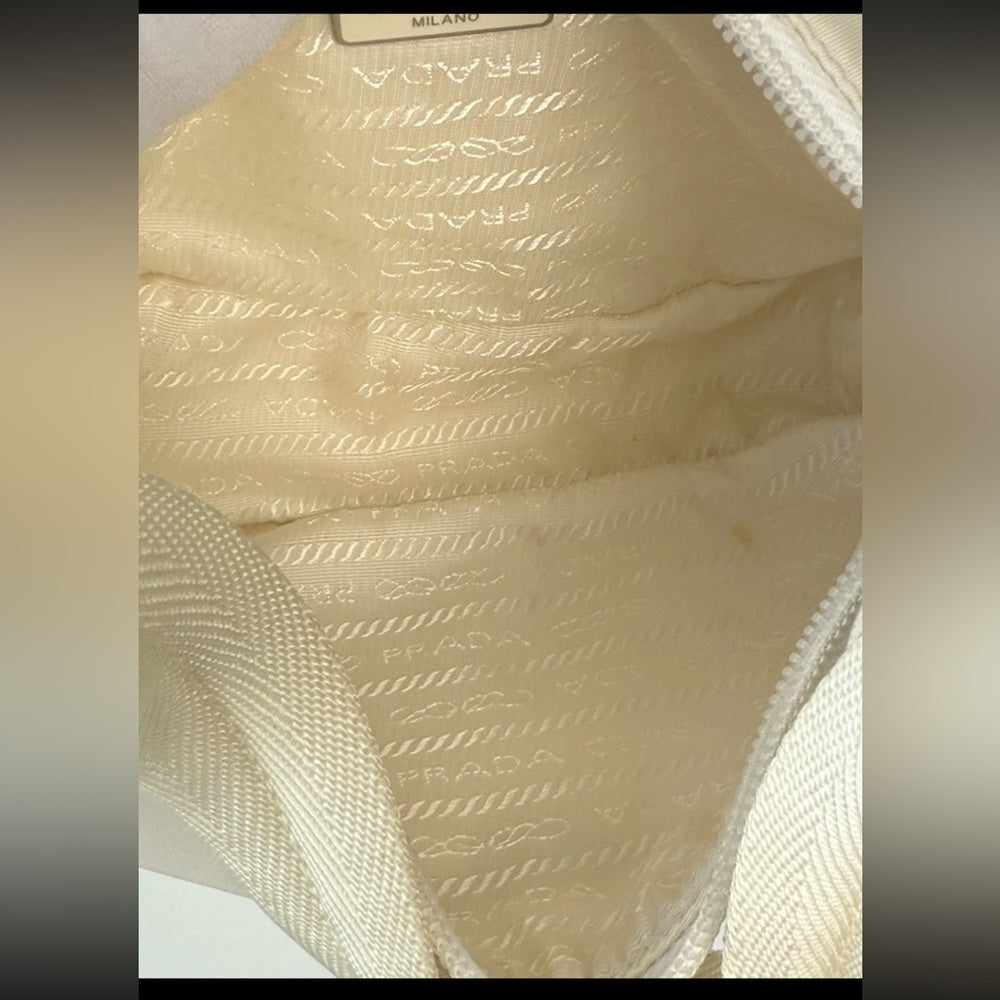 PRADA Tessuto Nylon Mini Re-Edition 2000 Bag White