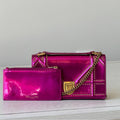 Dior Patent Studded Diorama Top Handle Bag Pink
