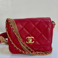Chanel Cambon Mini Red Lambskin Flap Bag