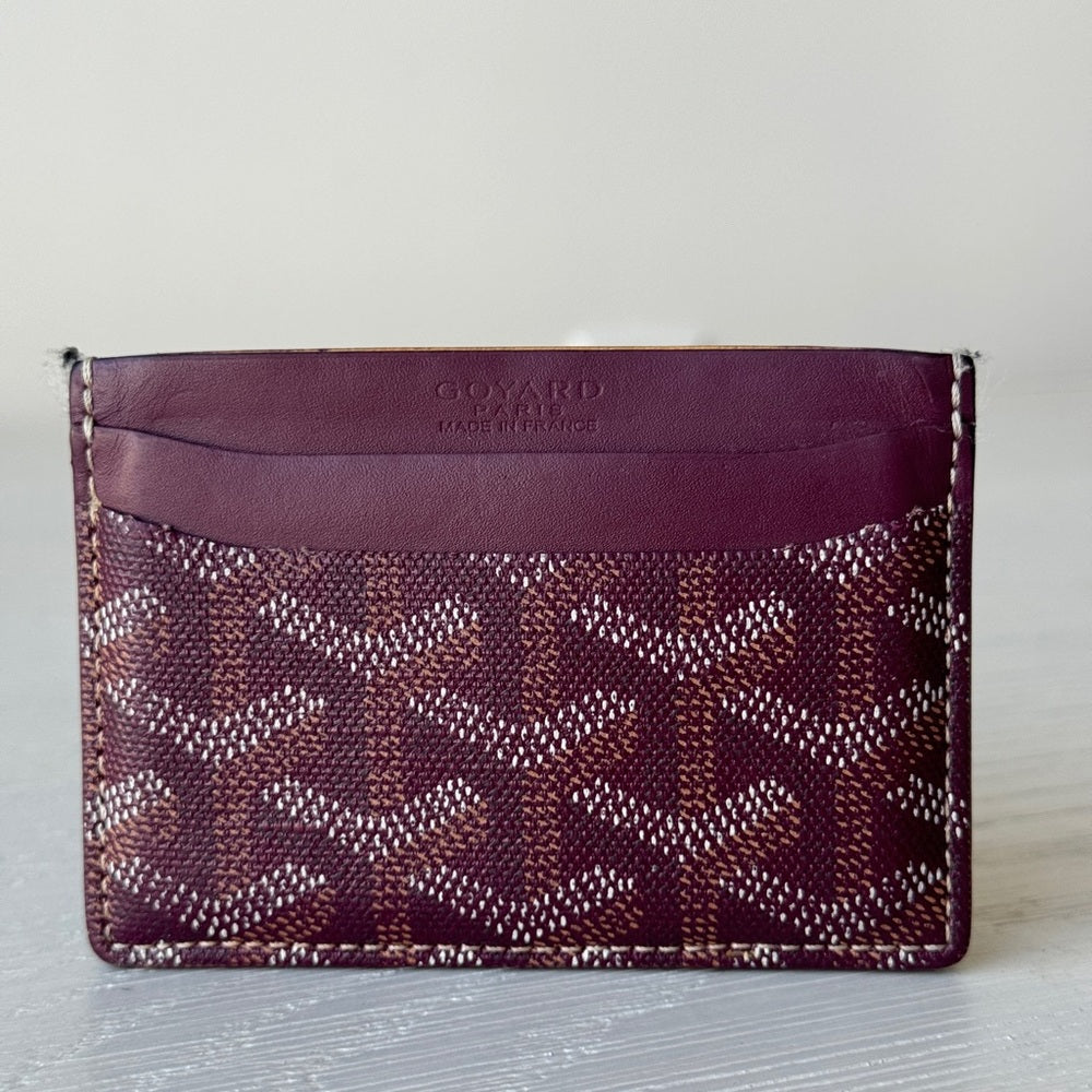 Goyard Goyardine Saint Sulpice Card Holder Bordeaux