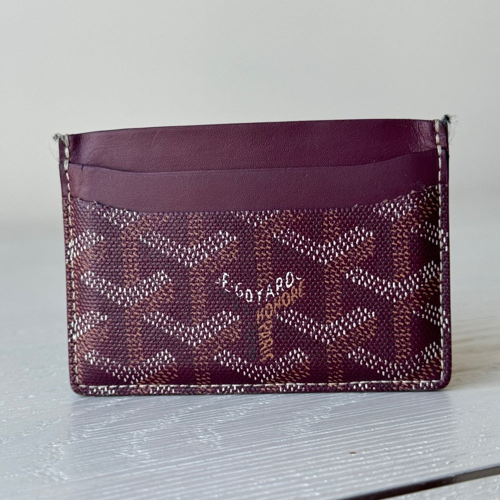 Goyard Goyardine Saint Sulpice Card Holder Bordeaux