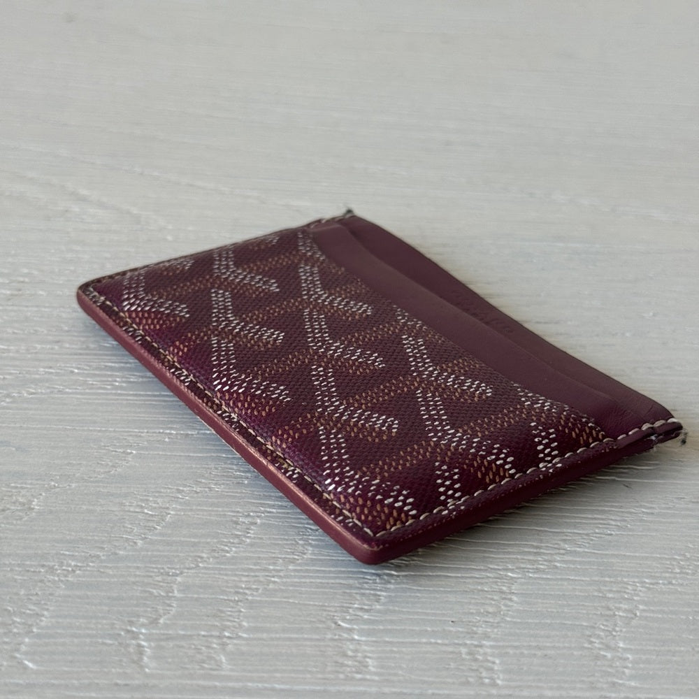 Goyard Goyardine Saint Sulpice Card Holder Bordeaux