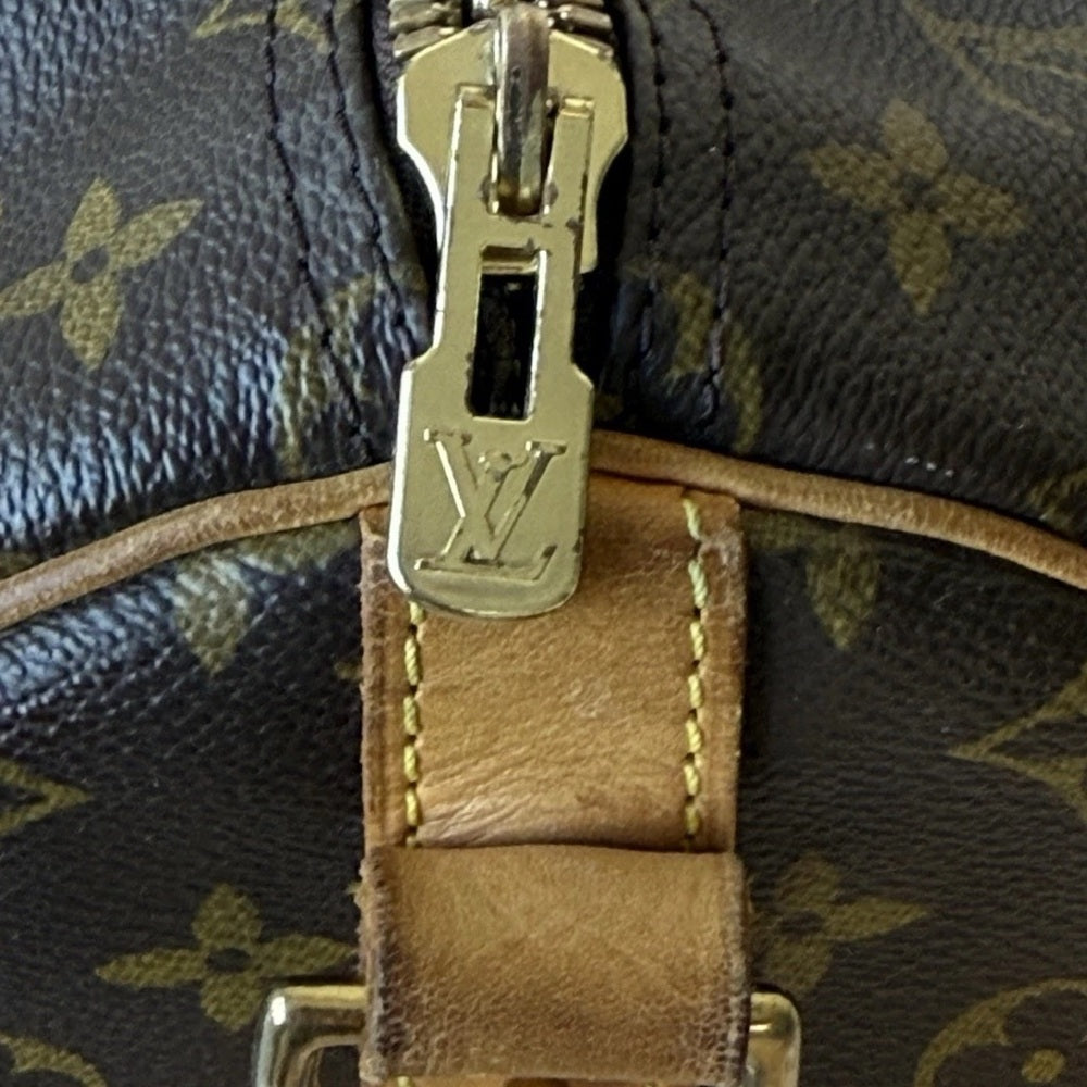 Louis Vuitton Keepall Bandouliere 55 Monogram Brown Canvas Duffle Bag