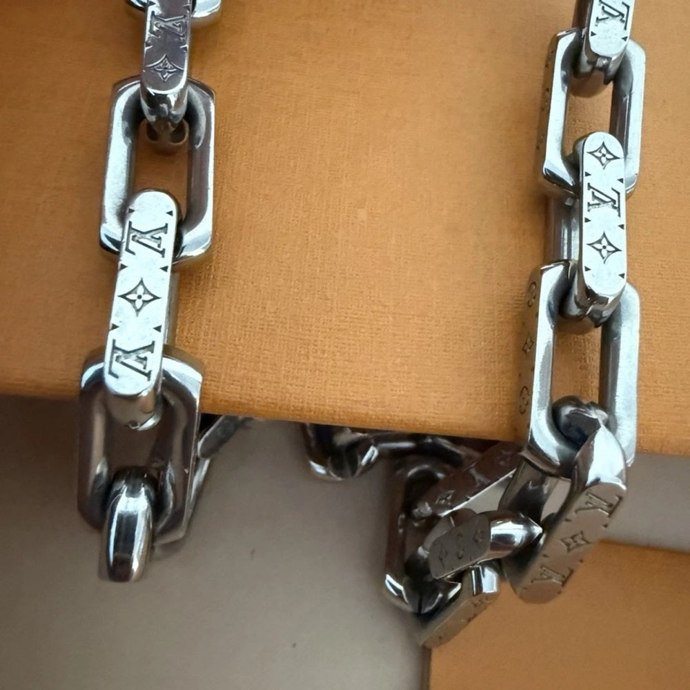 Louis Vuitton Chain Monogram Stailless Steel Necklace