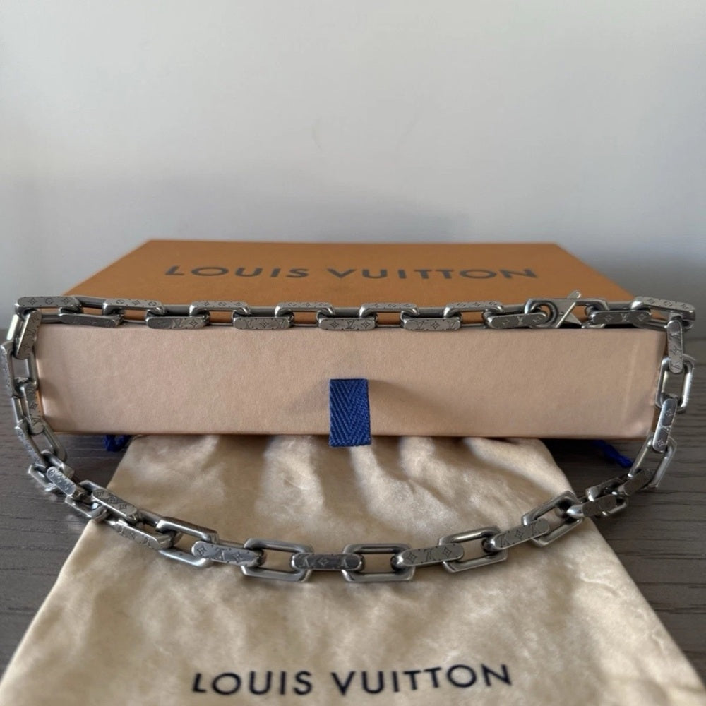 Louis Vuitton Chain Monogram Stailless Steel Necklace