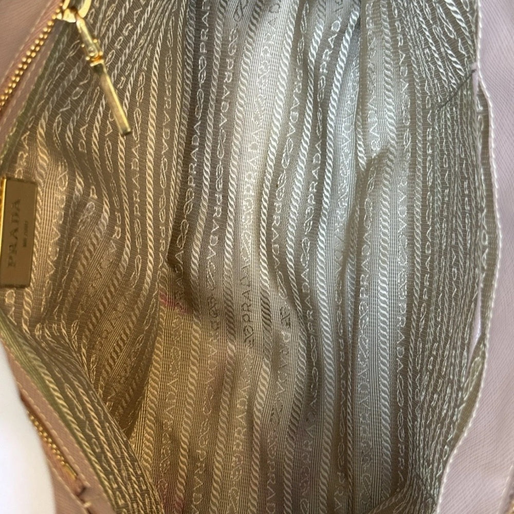PRADA Galleria Saffiano Medium Double Zip Tote Cammeo Bag Pink