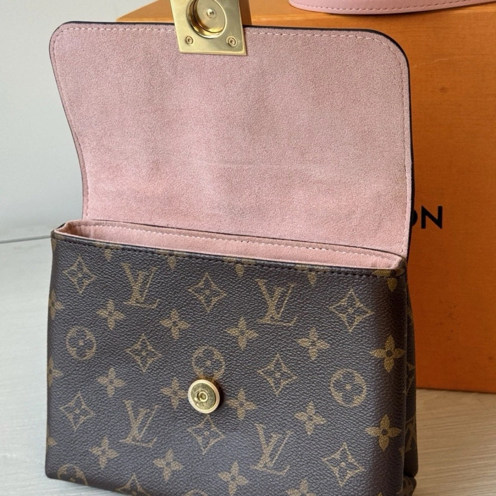Louis Vuitton Locky BB Monogram Top Handle Shoulder Bag Pink
